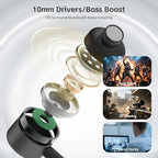EP-06 Wired Earbuds in-Ear Earphones,Build-in Microphone Noise Isolating Headphones,3.5mm Jack 4.9ft Long Cord Ear Buds,HD Bass Audio,with 6 Ear Tips,for Smartphones/Laptop/Computer Etc-Black