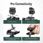 FANAUE MS-06 Magnetic Cold Shoe Mount | 360° Rotatable & Foldable | Aluminum Alloy Strong Magnetic Attachment | for Cameras, Phones, Microphones, and Photography Accessories