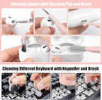 walrfid Laptop Phone Screen Cleaner Kit, Computer Keyboard Brush Cleaning Spray for iPhone AirPods MacBook iPad, 20-in-1 Electronic Device Clean Tool for Camera Earbud Car Screens (Pink)