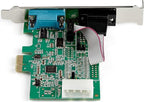 StarTech.com 2-port PCI Express RS232 Serial Adapter Card - PCIe RS232 Serial Host Controller Card - PCIe to Dual Serial DB9 Card - 16950 UART - Expansion Card - Windows & Linux, TAA (PEX2S953)