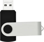 10 Pack 16GB USB Flash Drives 16GB Flash Drive Pack USB 2.0 Swivel USB Thumb Drives, Black