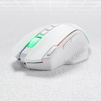 Redragon M991 Wireless Gaming Mouse, 26000 DPI 3-Mode Gamer Mice w/Rapid Fire Key, 9 Macro Buttons, Powerful Capacity and RGB Backlight for PC/Mac/Laptop, White