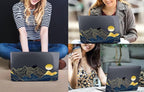 CISSOOK for MacBook Air 13 Inch Case A2337 M1 A2179 A1932 Model 2021-2018 Released, 13 inch Hard Shell Cover with Keyboard Cover for MacBook Air 13 M1 Case with Touch ID - Mountain & Raised Sun