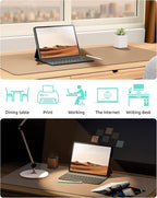 YSAGi Leather Desk Protector, Office Mat, Large Mouse Pad, Non-Slip PU Leather Blotter, Laptop Desk, Waterproof Writing Pad for Office and Home (Khaki, 35.4" x 17")