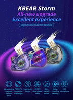 YINYOO KBEAR Storm Professional in Ear Monitor Earphones for Singers Drummers Musicians Bassists, Custom Wired Earbuds in Ear Headphones IEM, Hi Res Detachable OFC Silver-Plated Cable