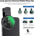 NEEWER 52mm CPL Filter for Phone, Clip On Circular Polarizing Lens Filter with Phone Clip, Storage Case & Cleaning Cloth, Compatible with iPhone Samsung Galaxy Android DSLR Camera, FL-26