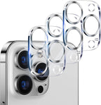 UniqueMe [ 3 Pack] Compatible with iPhone 12 Pro Max 6.7" Camera Lens Protector Tempered Glass,[Case Friendly][New version][Scratch-Resistant][Easy Installation] -Silver