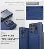 Vihibii for Samsung Galaxy Z Fold 6 Case Wallet with S Pen Holder & Card Holder & Slide Lens Cover & Screen Protector & Hinge Protection, Durable Rugged Protective Phone Case for Galaxy Z Fold6, Blue