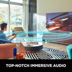 Sound Bar, 80W Soundbar with Bluetooth/ARC/Opt/AUX Connect, with Volume Boost, 3 Equalizer Modes, 2 in 1 Detachable Soundbar for TV/PC/Gaming/Projectors