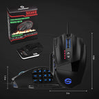 UtechSmart Venus Gaming Mouse RGB Wired, 16400 DPI High Precision Laser Programmable MMO Computer Gaming Mice [IGN's Recommendation]
