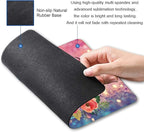 Inspirational Quote Mouse Pad - Purple Glitter, Square Waterproof, Non-Slip Rubber Base for Office Laptop, 9.5"x7.9"x0.12" Inch (Stay Positive)