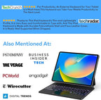 Keyboard Case for iPad Air 13 (M3 2025 / M2 2024) and iPad Pro 12.9 inch 6th / 5th / 4th / 3rd Generation – Magic-Style Magnetic Keyboard Case with Multi-Touch Trackpad – Floating Cantilever Stand