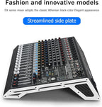 W IN-MIX DX12 Professional DJ Audio Mixer 12 Channel with 99 DSP Effects,7-band EQ,Independent 48V Phantom Power&Mute Button,Bluetooth Function,USB Interface Recording For Studio & Stage