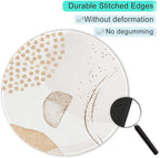 ITNRSIIET Round Mouse Pad with Stitched Edge Premium-Textured Waterproof Non-Slip Rubber Base Desktop Protection Mat Diameter 8.7 inches, Abstract Art Orange
