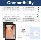 BRAECN for Galaxy Tab S10 Plus Case 2024&S9 FE Plus/S8 Plus/S7 Plus /S7 FE 12.4 Inch,Heavy Duty Shockproof Case with S Pen Holder&360 Rotating Hand Strap/Kickstand/Shoulder Strap for Tab S10+,Rainbow