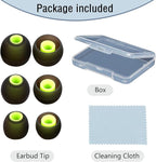 Silicone Replacement Earbud Tips Earbud Covers Fit for in-Ear Headphones (Inner Hole 3.8mm -5.1mm) Earbud Replacement Tips Earbud Rubber Tips 9 Pairs S/M/L