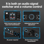 Y.D.F RCA and XLR Selector Switch Boxes, 2(1)-in-1(2)-Out RCA/XLR Speaker Switcher Selector, HiFi Balanced Stereo Audio Switcher/Converter Premium Selector Splitter Box with Volume Controller