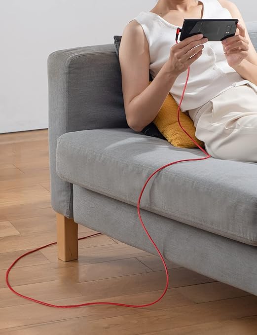 AINOPE USB C Fast Charging Cable 3.1A Right Angle 10ft/3m USB to USB C Cable, Durable Nylon Braided Type C Cord Compatible with Galaxy S10 S9 S8 Plus, A51 A11 A10 A20, V50 V40 G8 G7