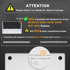 MOSISO Compatible with MacBook Pro 16 inch Case 2025 2024 2023 2022 2021 M4 M3 M2 M1 A3403 A3186 A2991 A2780 A2485, Natural Original Color Hard Case&Keyboard Cover&Screen Film&Type C, Frost Clear