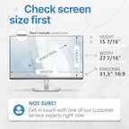 VINTEZ 31.5 Inch 16:9 Privacy Screen for Computer Monitor and Laptop - Anti Glare Protector Film Blue Light Filter Eye Protection - Computer Screen Privacy Shield, [1 Pack]