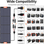 N-Type 16BB 200W Portable Solar Panel for Power Station ETFE Foldable Solar Panel High 25% Efficiency IP68 Waterproof Solar Panels Kit for Outdoor Camping RV Backuot