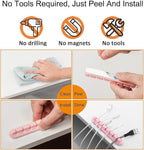 Pink Desk Cable Organizer - 5 Pack (7-5-3-1-1 Slots) Cord Clips for Cord Management, Cleans Up Messy Wires at Home, Car and Office