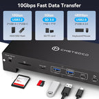 USB C Laptop Docking Station 3 Monitors 4K with 120W Power Supply 15-in-1 Thunderbolt Dock for Multiple Monitors with 2DP and HDMI Port PD100W/10Gbps USB/SD&TF/Ethernet etc (macOS-No Extended Mode)