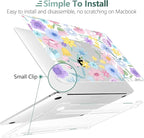 TWOLSKOO Compatible with MacBook Pro 13 inch Case 2023-2016 A2338 M2/M1 A2251 A2289 A2159 A1989 A1706, Plastic Hard Shell Cover & Keyboard Skin & Screen Protector, Spring Blooms
