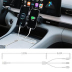 Multi Charging Cable 2Pack 4FT, 3 in 1 Charger Cable Braided Universal Phone Charging Cord with Lightning/Type C/Micro USB Ends, Multiple USB Cable for iPhone 16 15/Samsung/Google Cell Phones and More