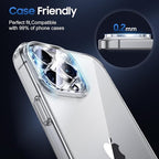 UniqueMe for 3 Pack iPhone 16 Pro/iPhone 16 Pro Max Camera Lens Protector - [Drop Protection] [Case Friendly] 9H Tempered Glass Camera Cover Screen [Update New Version] - Silver