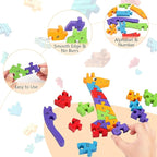 LovesTown Wooden Alphabet Puzzle for Kids, Learning Toy, Giraffe Montessori ABC Educational Letter and Number Jigsaw for Toddlers