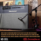 AxcessAbles Short Microphone Stand with Boom Arm | Low Profile Mic Tripod Stand for Kick Drums | Guitar Amp Stand | Low-Pro Mike Stand (MS-101L)