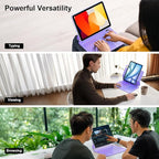 Keyboard Case for iPad Air 13 inch (M3 2025/M2, 2024),iPad Pro 12.9 inch (3/4/5/6th Gen)，Magic-Style Magnetic – Floating Cantilever Stand – Backlit Keyboard Case with Multi-Touch Trackpad