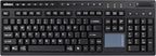 ADESSO Wireless Keyboard with Touchpad 104 Key Full Size USB Dongle Receiver Multi OS Support Works with MacOs System & Multimedia Hotkeys Volume Control with Scroll Wheel WKB-4450UB