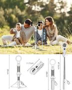 CloudValley Magnetic 4-in-1 Multifunctional Selfie Stick Tripod, Mini Portable Pocket Phone Stand with Detachable Remote, Compatible with MagSafe, for iPhone/Android, Travel Vlog, Live Stream, White