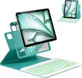 Magnetic Keyboard Case for iPad Air 5th 4th Generation 10.9 inch Pro 11 1st/2nd/3rd/4th, 7 Color Backlight BT Keyboard Folio with Pencil Holder 2022 2021 2020 2018(Teal)
