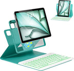 Magnetic Keyboard Case for iPad Air 5th 4th Generation 10.9 inch Pro 11 1st/2nd/3rd/4th, 7 Color Backlight BT Keyboard Folio with Pencil Holder 2022 2021 2020 2018(Teal)