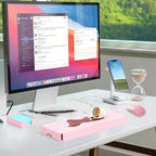 WINFFOR Acrylic Keyboard Cover Protector - Mechanical Keyboard Dust Cover Computer Keyboard Cover Keyboard Protector Fits 17'' Keyboard (Lightpink)
