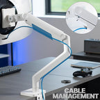 VIVO Heavy Duty Aluminum Ultrawide Monitor Tension Arm for up to 49 inch Screens, Holds 44 lbs, Premium Desk Mount Stand Designed for Samsung Odyssey G9 and More, White, STAND-V101VW