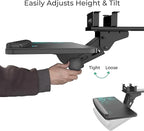 EUREKA ERGONOMIC Height Adjustable Mouse & Keyboard Tray Under Desk, 28x10'' Large Slide Out Swivel Tilt Computer Keyboard Drawer with Mouse Pad for Gaming Home Office Desk, Dual Mount