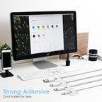 12 Pack Cable Clips, Znben Clear Cord Organizer Holder Adhesive Cord Management Charger Wire Holder Clips for Desk, Home, Office, Car, Cubicle, Nightstand