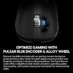 Pulsar Gaming Gears - X2H ES Wireless Gaming Mouse, Symmetrical, Optical Switch, OLED Display, Driverless, PAW3395 Sensor, 100H Battery, 4K dongle Included (Medium, Black)