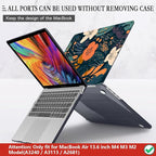 CISSOOK Compatible with MacBook Air 13.6 inch Case 2025 2024 2023 2022 Release M4 M3 M2 Chip, Plastic Flowers Hard Shell Keyboard Cover for MacBook Air 13.6 inch Case A3240 A3113 A2681, Little Flower