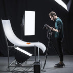 Andoer Softbox Photography Lighting Kit Professional Studio Equipment with 20"x28" Softbox, 2800-5700K 85W Bi-Color Temperature Bulb with Remote, Light Stand, Boom Arm for Portrait Product Shooting