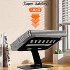Larger Metal Tablet Stand, Adjustable 360° Rotation Tablet Holder Compatible with 4-16" Tablet Such as iPad Pro, iPad Air, iPad Mini, Tab S10 Ultra, Black