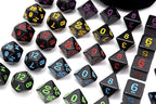 5 Sets New Black Polyhedral Dice with Satin-Lined Velvet Bag for Dungeons and Dragons DND RPG MTG D20 D12 D10 D8 D6 D4