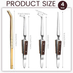 Gisafai 6 Pcs Jewelry Soldering Kit Include 2 Soldering Block Honeycomb Ceramic Welding Boards, 1 Copper Tongs, 3 Tweezers Reverse Tweezers Jewelers Making Melting Casting Tools Supplies