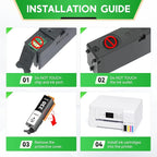 PGI-230XL CLI-231XL High Yield Ink Cartridge Combo 5 Pack Compatible for PGI 230 CLI 231 XL Ink Cartridges to use with PIXMA TS8820 Inkjet Printer (PGBK, Black, Cyan, Magenta, Yellow)