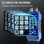 10 in 1 Network Cable Tester with 7 Wavelengths OPM 10Km/10mW VFL 600M Measurable Length 100 Records Tool Kit for CAT5 CAT6 Telephone Ethernet RJ11 RJ45 PoE Wire Tracer NCV, Blue