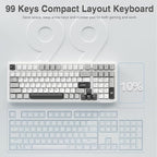 AULA F99 Wireless Mechanical Keyboard,Tri-Mode BT5.0/2.4GHz/USB-C Hot Swappable Custom Keyboard,Pre-lubed Linear Switches,RGB Backlit Computer Gaming Keyboards for PC/Tablet/PS/Xbox